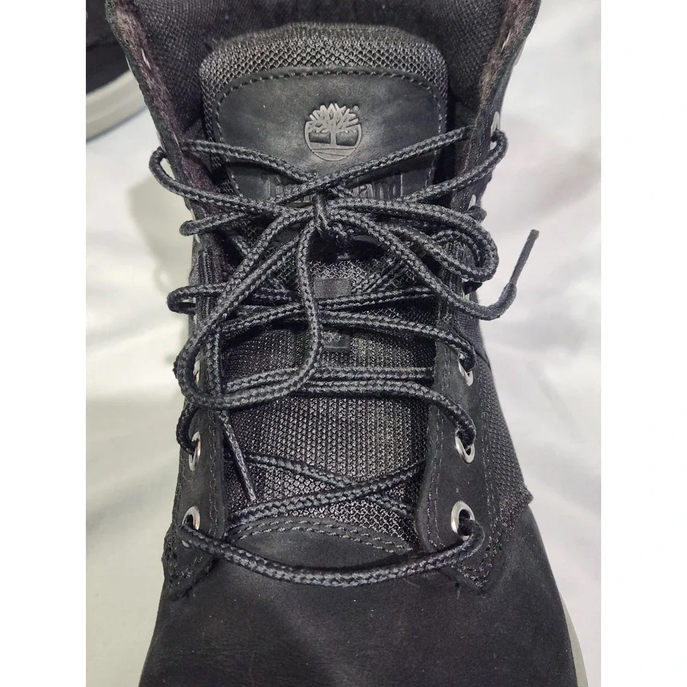 Timberland‎ Black Davis Square Leather Fabric Chukka Sneaker Boots sz 7.5